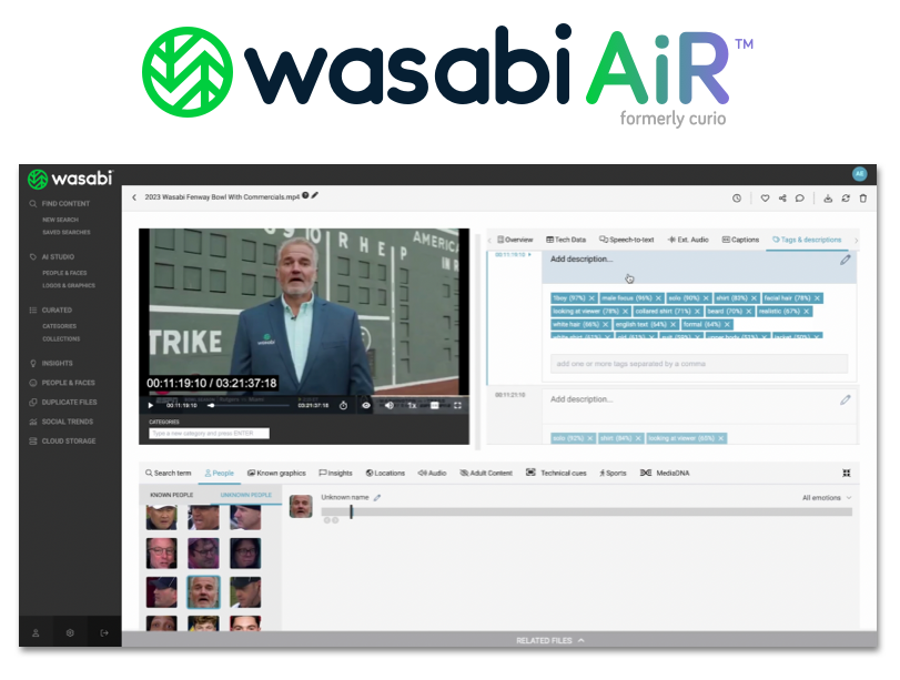 Wasabi AiR Wasabi AiR Intelligent Media Storage